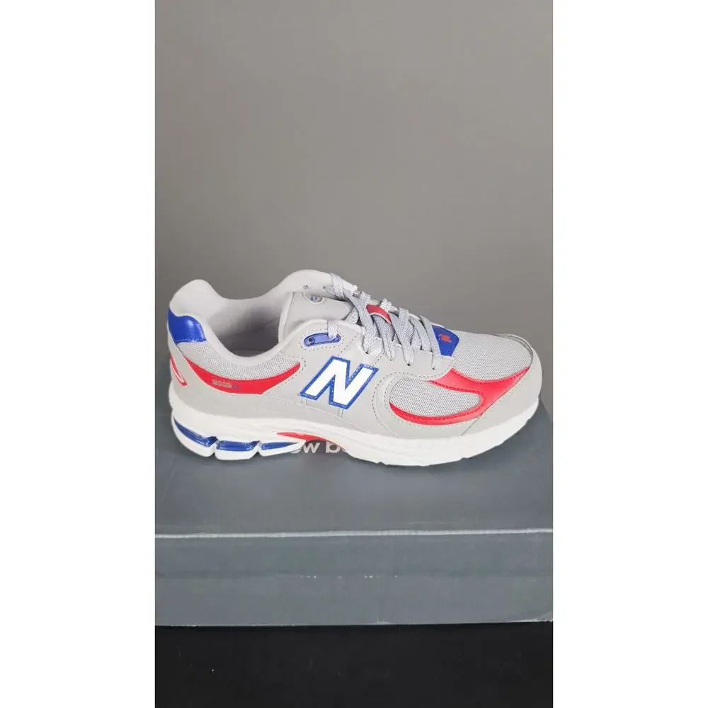 New Balance 2002 Kids Unisex Athletic Sneakers Grey Red‎ GC2002KG US 7